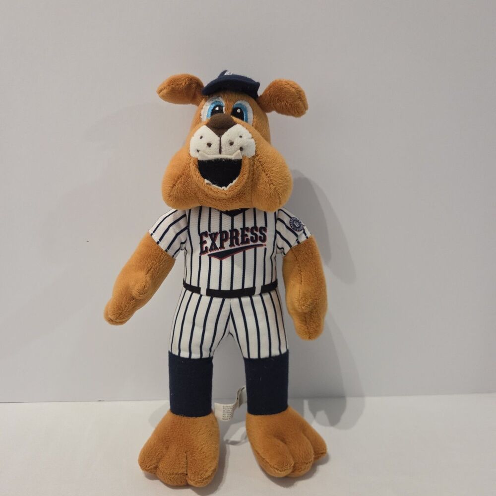 Round Rock Express Spike Mascot Dog Plush Stuffed Animal Striped Uniform 12”